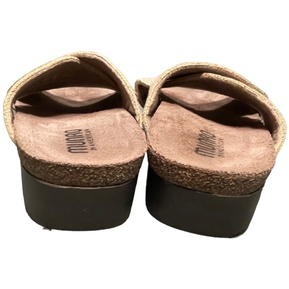 MUNRO AMERICAN Women's Sandals Crossover Strap Size 8.5 Slip-on Natural Canvas - Picture 5 of 9